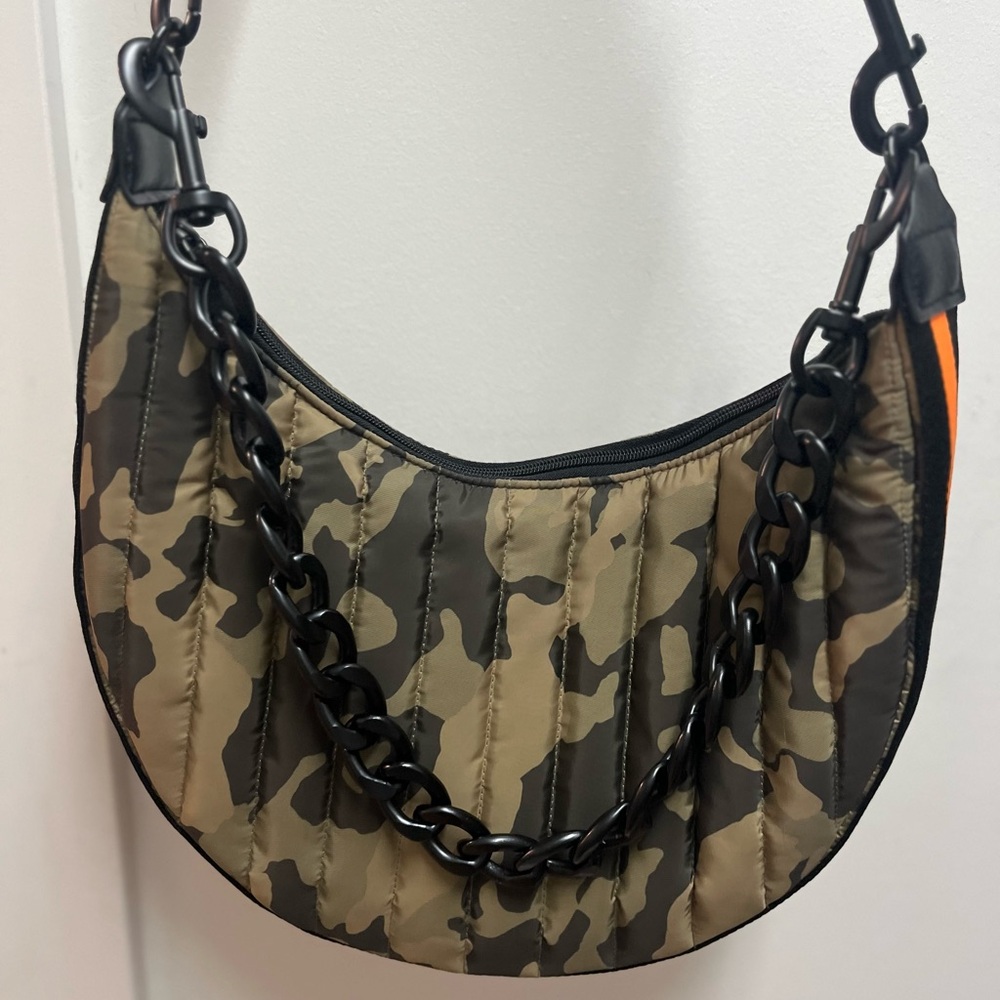 THINK ROYLN Camouflage Crossbody Bag with Black Chain